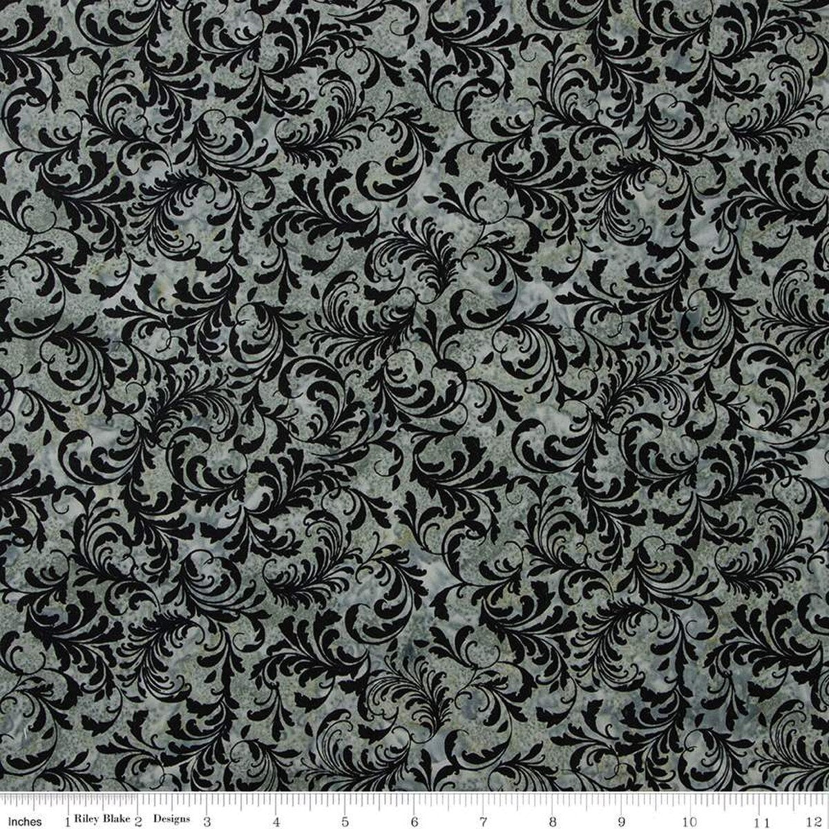 Batiks Achromatic Dance Gunsmoke BT23040-156