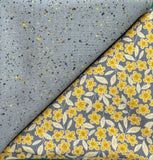 Table Runner Kit - Birds & Bees Gray with Yellow Floral