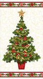Cream Banner Panel Tis the Season by Art Loft Collection from Studio E Sold by the Panel
