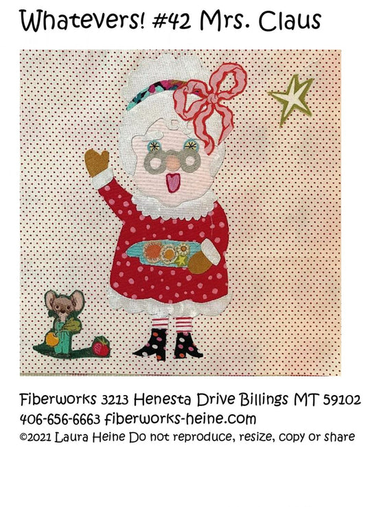 Whatevers! #42 Mrs. Claus Collage Pattern by Laura Heine