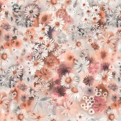 Coral/Pink 108in WIDE BACK Allover Flowers # FPAT5234-JS from P&B Textiles