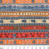 Dreaming in One Flame Orange by Bradley Stafford by M&S Textiles Australia Sold by the Half Yard