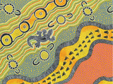 Mulaka Hunting Yellow by Heather Kenedy by Nambooka by M&S Textiles Australia Sold by the Half Yard