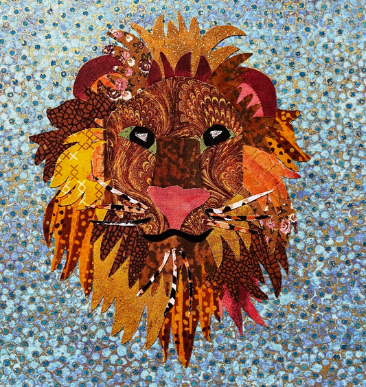 Whatevers! #57 Lion Collage Pattern by Laura Heine #FWLHWHAT57