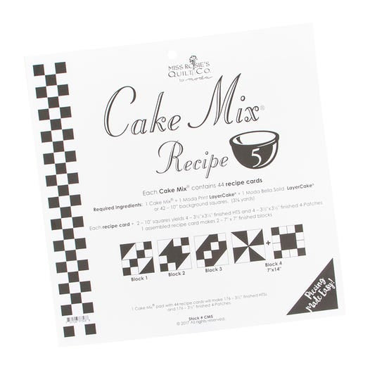 Cake Mix Recipe #5
Miss Rosie's Quilt Co. #CM5