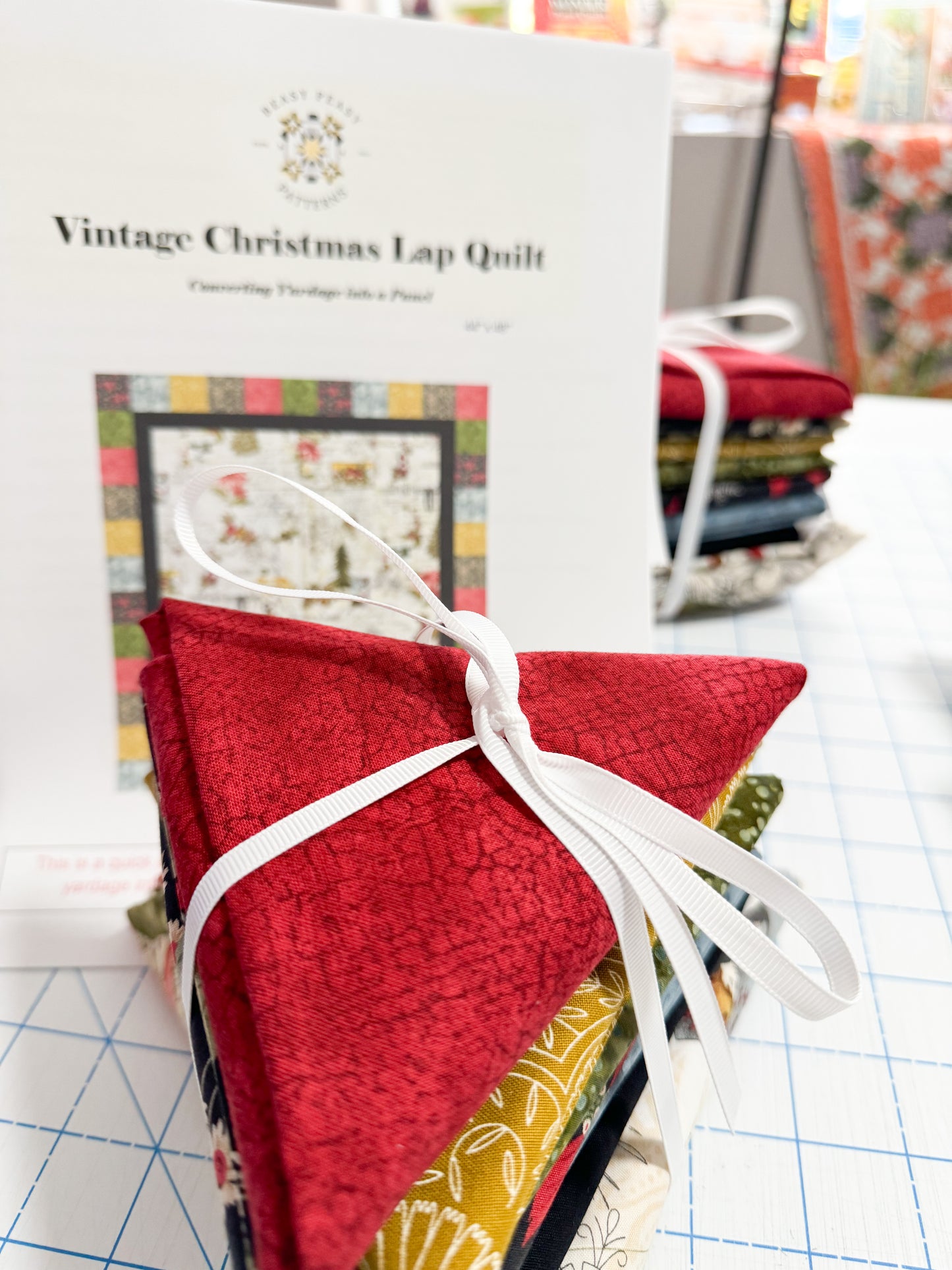 Vintage Christmas Lap Quilt Kit