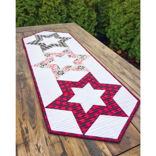 Hollow Star Table Runner Pattern by Krista Moser from Cut Loose Press