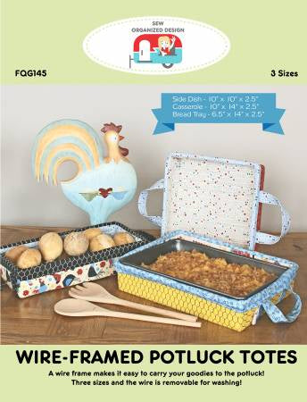 Wire-Framed Potluck Totes # FQG145 Pattern (frames sold separately) from Sew Organized Designs