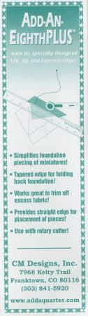 Add an Eighth Plus # CM08 from CM Designs for Foundation Paper Piecing