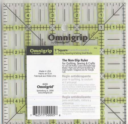 Omnigrid Omnigrip Neon Ruler 5in Square # RN5