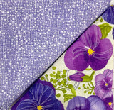 Busy Bea Bundle Table Runner - Pansy's & Posies w Purple Spotted