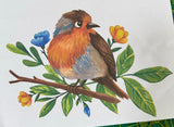 7/27/2024 9:30 a.m. Beginners Collage: Robin on a Branch