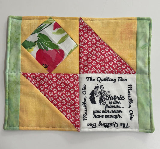 Four Free Mug Rug Patterns for All Ohio Shop Hop Squares from The Quilting Bea