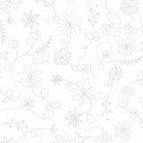 Kimberbell Swirl Floral White on White MAS8261M-WW Sold by the Half Yard