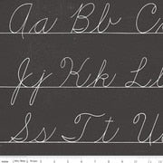 Old School Penmanship Charcoal by J. Wecker Frisch C14964-CHARCOAL from Riley Blake Designs Sold by the Half Yard