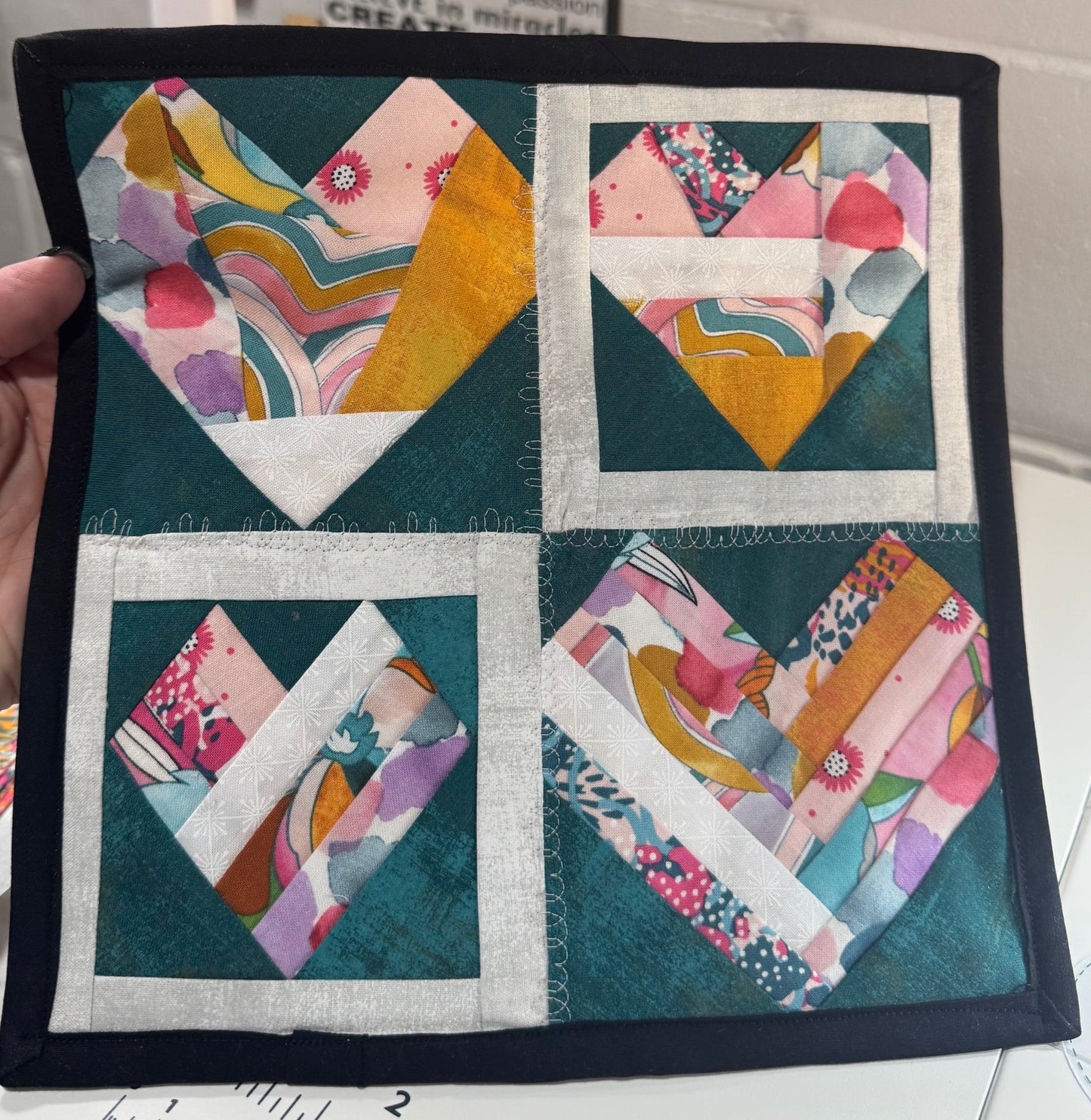 Four Hearts in One FPP Free Pattern by The Quilting Bea