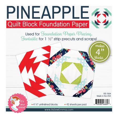 4in Pineapple Quilt Block Foundation Papers # ISE-7004 from It's Sew Emma