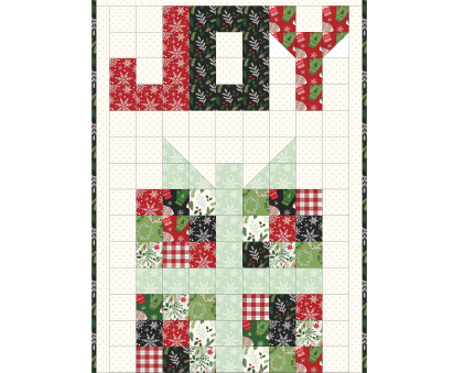 Joyful Gift free EasyPiecing Grid quilt pattern by TenSisters Handicraft