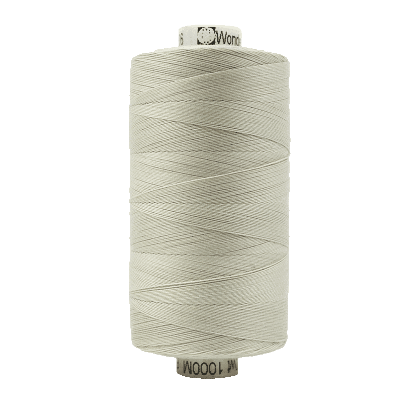 WonderFil Konfetti pale grey cotton thread spool, 50 wt 200 m