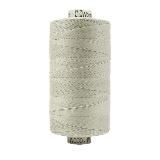 WonderFil Konfetti pale grey cotton thread spool, 50 wt 200 m