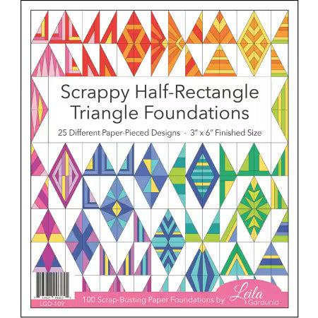 Scrappy Half-Rectangle Triangle Foundation Pad # LGD-109 From Leila Gardunia Design