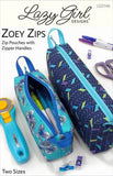 Zoey Zips Bag Pattern # LGD146 by Joan Hawley from Lazy Girl Designs