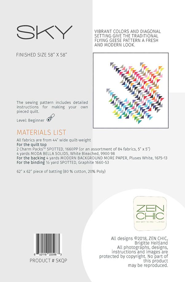 Sky * ZC SKQP Zen Chic#1 by Brigitte Heitland from Moda Fabrics