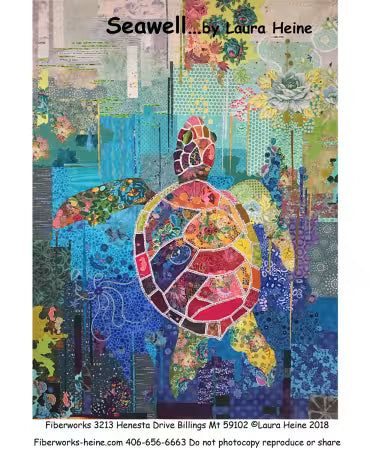 Seawell Sea Turtle Collage # LHFWSEA Fiberworks