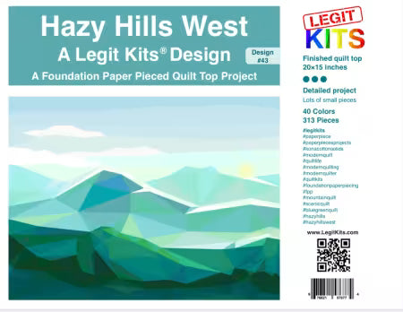 Hazy Hills West Foundation Paper Piecing Pattern from Legit Kits