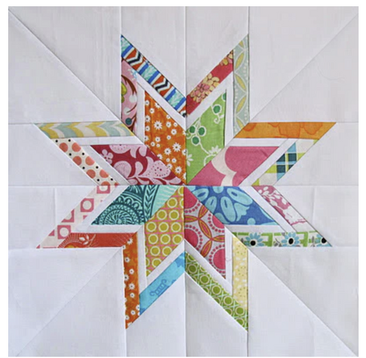 Lone Starburst Foundation Paper Piecing Free Pattern