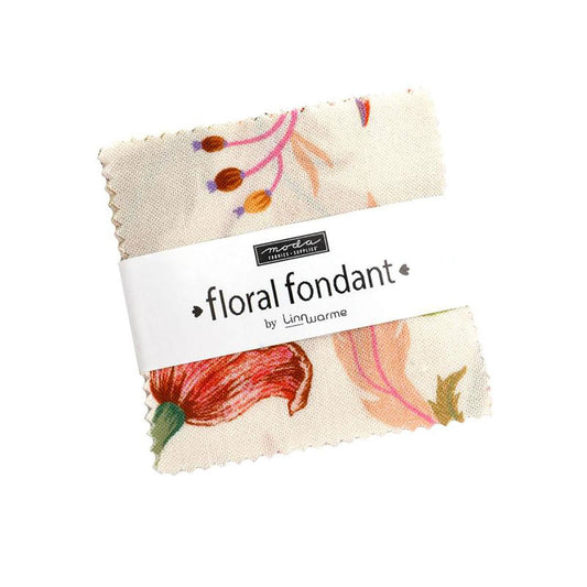 Moda Fabrics Floral Fondant Linn Warme 14130MC Mini Charms 2.5 Inch Squares from Moda Fabrics