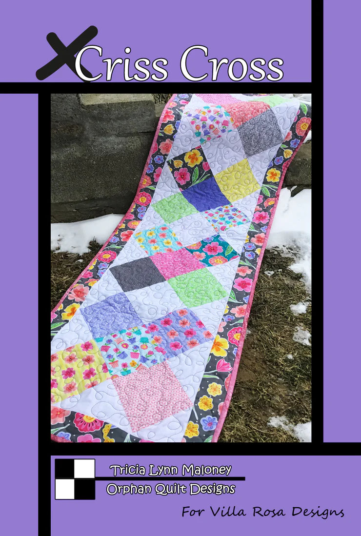 Criss Cross Tablerunner Quilt Pattern by Villa Rosa Designs