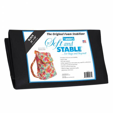 Soft and Stable Black 100% Polyester Foam Stabilizer 36in x 58in # PBASS1036 from ByAnnie Packaged Individually