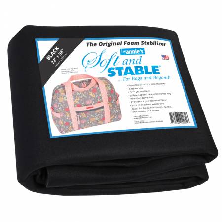 Soft and Stable Black 100% Polyester Foam Stabilizer 72in x 58in # PBASS1072 from ByAnnie Packaged Individually