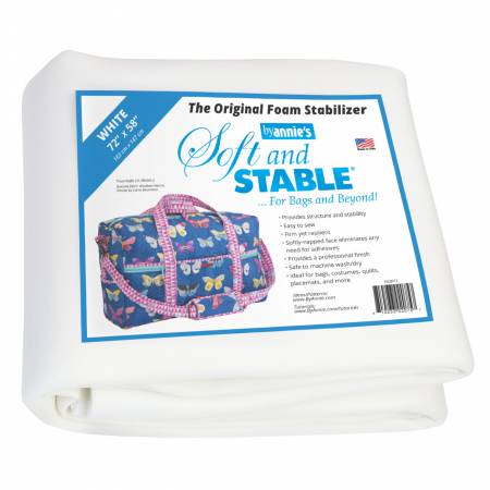 Soft and Stable White 100% Polyester Foam Stabilizer 72in x 58in # PBASS2072 from ByAnnie Packaged Individually