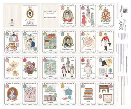 Jane Austen 35 1/2in x 43in Soft Book Panel # PD16547R-PANEL from Riley Blake Designs