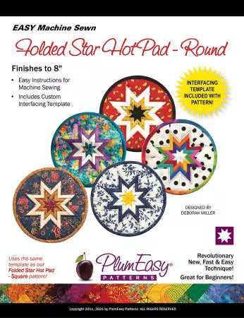 Rounded Folded Star Hot Pad pattern cover, PEP101 from Paper Pieces