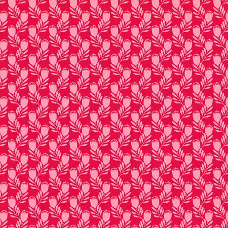 Paradise Blooms Flourishing Flora Ruby # PWKI002-RUBY by Kristen Katz for FreeSpirit Fabrics