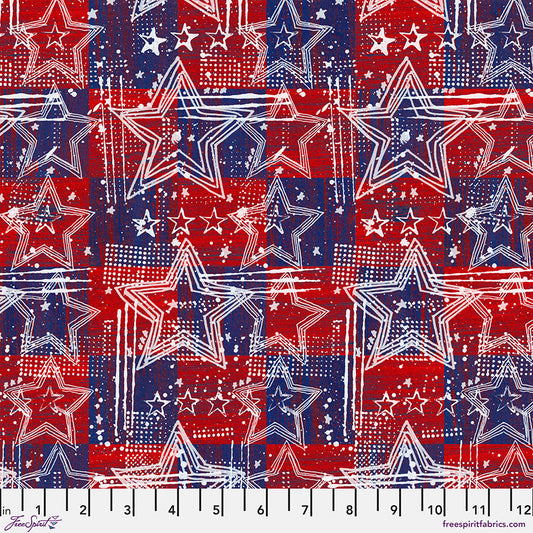 Americana Spangled Stars - Patriotic PWKP088.PATRIOTIC by Katie Pasquini from FreeSpirit Fabrics