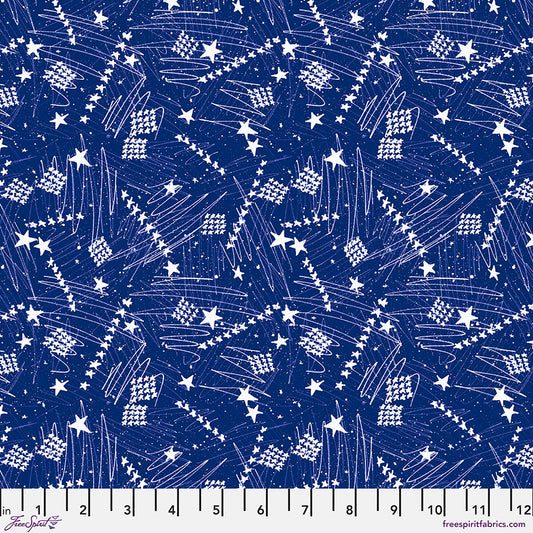 Americana Stars in the Sky SM - Blue PWKP091.BLUE by Katie Pasquini from FreeSpirit Fabrics