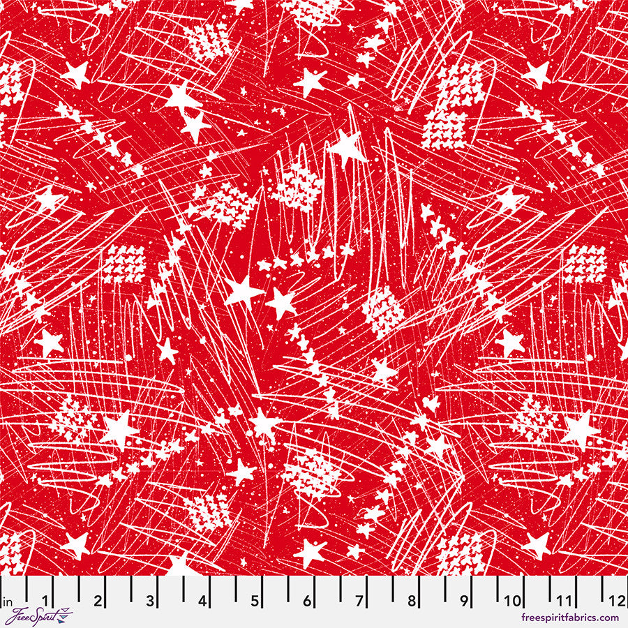 Americana Stars in the Sky LG - Red PWKP092.RED by Katie Pasquini from FreeSpirit Fabrics