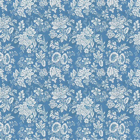 Eclectic Elements Palette Blue - Blue Tapestry PWTH287.BLUE by Tim Holtz from FreeSpirit Fabrics Sold by the Half Yard