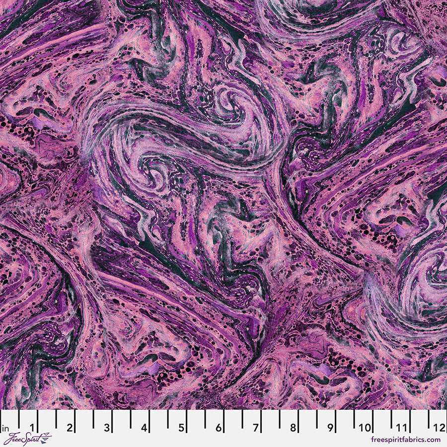 Eclectic Elements Palette - Purple Marble Purple PWTH309.PURPLE by Tim Holtz from FreeSpirit Fabrics