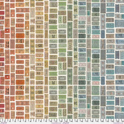 Tim Holtz Eclectic Elements Multi Palette - Multi Tickets PWTH322.MULTI by Tim Holtz from FreeSpirit Fabrics