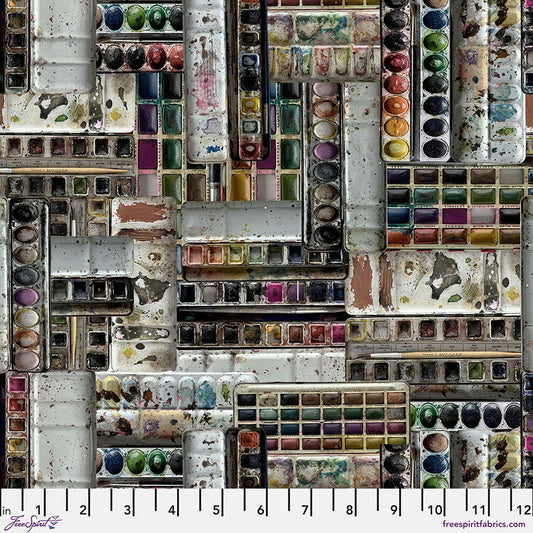 Tim Holtz Eclectic Elements Multi Palette - Multi Watercolors PWTH323.MULTI by Tim Holtz from FreeSpirit Fabrics
