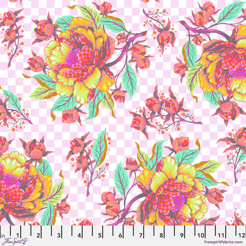 Tula Pink Untamed Peony For Your Thoughts - Lunar PWTP235.LUNAR from FreeSpirit Fabrics Sold by the Half Yard