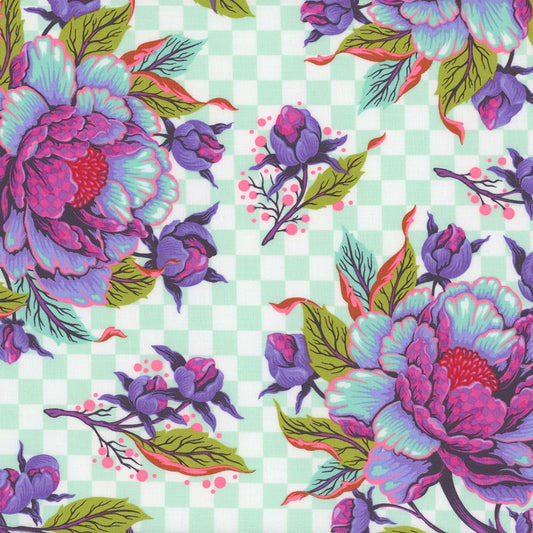 Tula Pink Untamed Peony for Your Thoughts Nova PTWP235.NOVA from FreeSpirit Fabrics Sold by the Half Yard