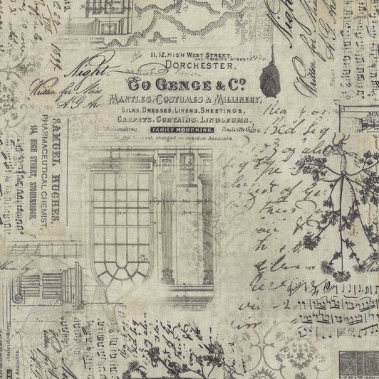 Eclectic Elements Seasonal - Halloween Remnants PWTH.331 by Tim Holtz from FreeSpirit Fabrics Sold by the Half Yard