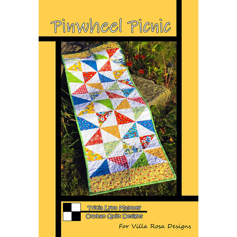 Pinwheel Picnic Tablerunner Quilt Pattern by Villa Rosa Designs