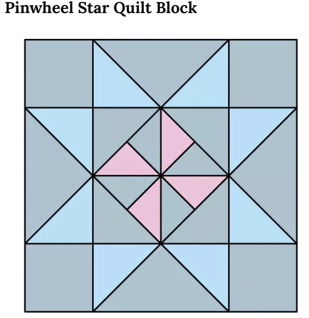 Star Pattern Wheel Building Pinwheel Star Block Pattern – The Quilting Bea
